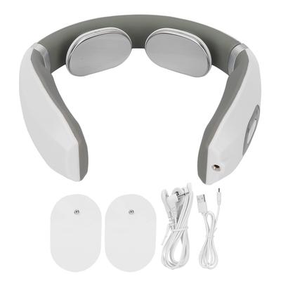 Умный массажер для шеи, интеллектуальный электрический импульсный массажер для шейного отдела позвоночника, релаксирующий белый