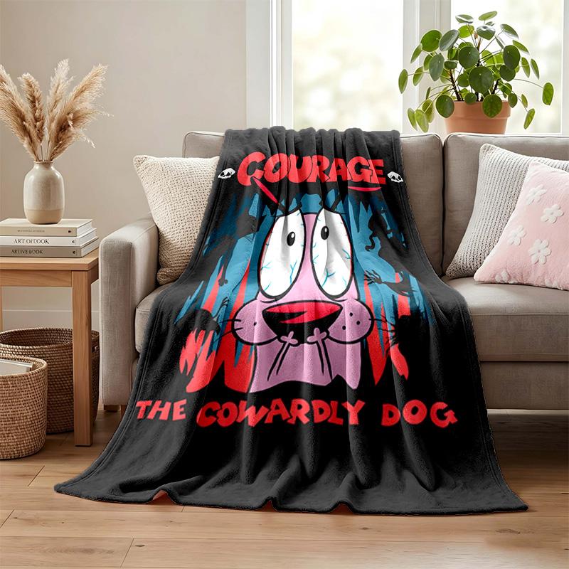 Brave Dog blanket Flannel Blanket Soft Cozy Plush Throw for Sofa Bed Lightweight Home Decoration