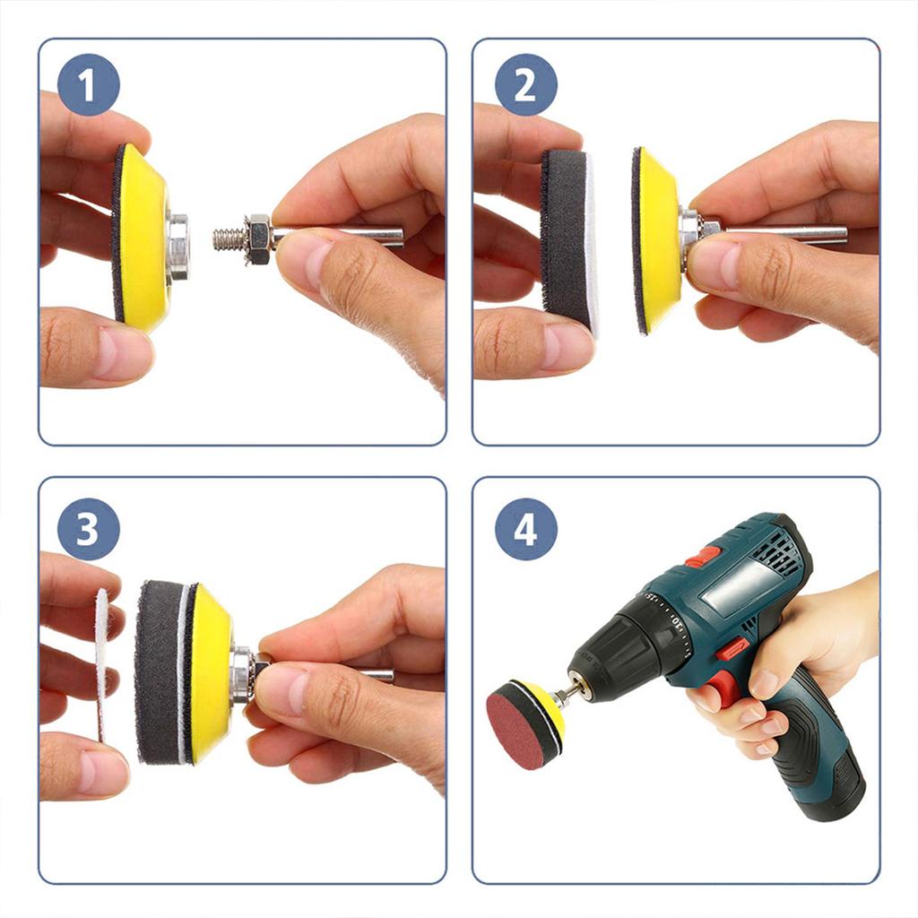120/240 шт 2 дюйма 50 мм шлифовальные диски колодки 60-3000 зернистость абразивный полировальный набор для дрели шлифовальной машины вращающихся инструментов наждачная бумага
