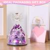 Mothers Day Mom Gifts for Women Preserved Flowers in Glass Angel Forever Flowers Gifts Eternal Roses Gifts for Grandma, Light Purple