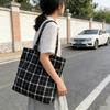 Корейская холщовая женская сумка через плечо Большая студенческая сумка-тоут Шопер 2026 Большая модная тканевая сумка для девочки Женские сумки