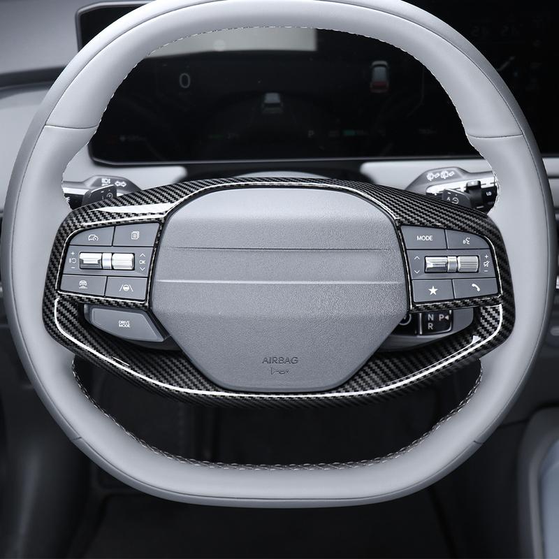 For Kia EV6 GT 2025 2026 Carbon Fiber Steering Wheel Car Cover Switch Button Trim Panel Frame Cover Accessories LHD/RHD