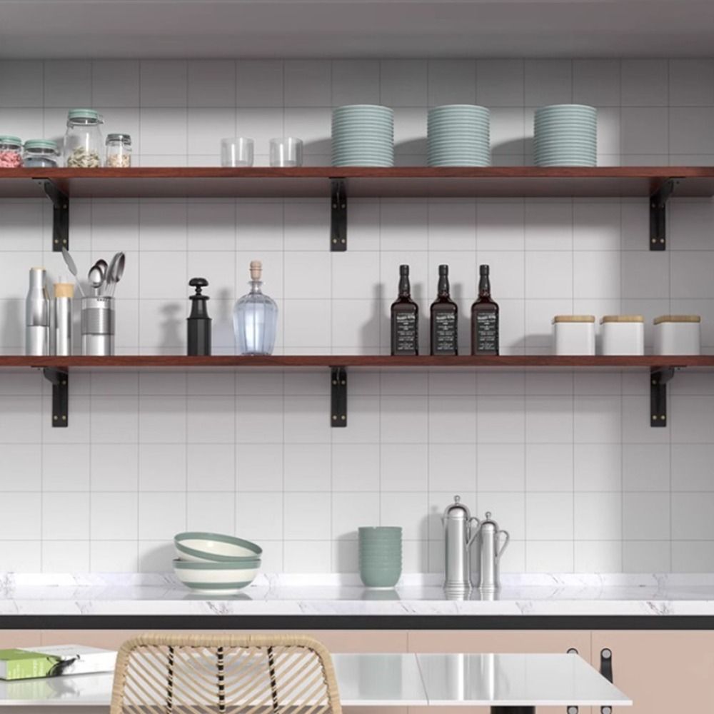 6-18IN Floating Shelf Brackets Heavy Duty Partition Rack Wall Shelf TV Cabinet