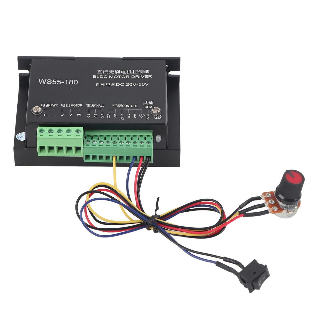 WS55 180 BL Бесколлекторный Драйвер Двигателя Трехфазный Контроллер Скорости Двигателя 20 В - 50 В 10 А для Электроинструментов Станков с ЧПУ