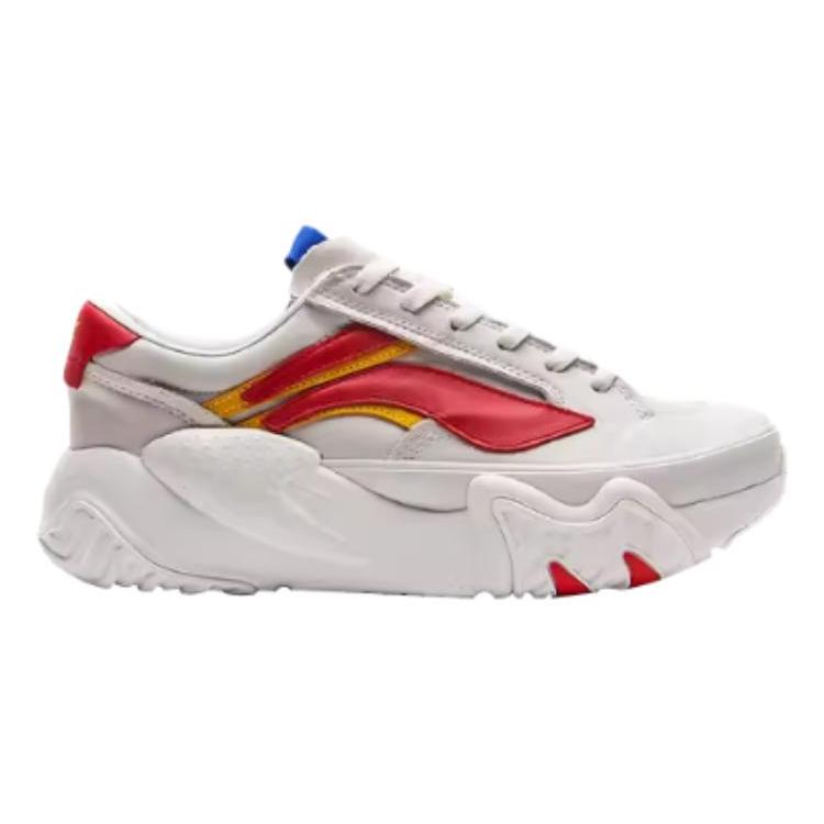 Li Ning Wave Hbrd Амортизация Скользкие Устойчивые к истиранию Низкие Повседневная обувь Женская Туманно-белый AGCP378-4