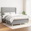 VidaXL Divan Bed with Mattress Light Grey 140x190cm Fabric - Model 3128357
