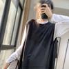 Платье для женщины Хлопок Зима Винтаж Повседневный Без рукавов Длинный жилет Вязаный жилет без рукавов Платья
