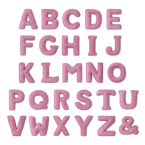 Розовая вельветовая подушка-буква от A до Z, английский алфавит, декоративная подушка для дивана, спальни, гостиной