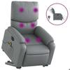 VidaXL Fauteuil inclinable de massage électrique gris similicuir 3204910