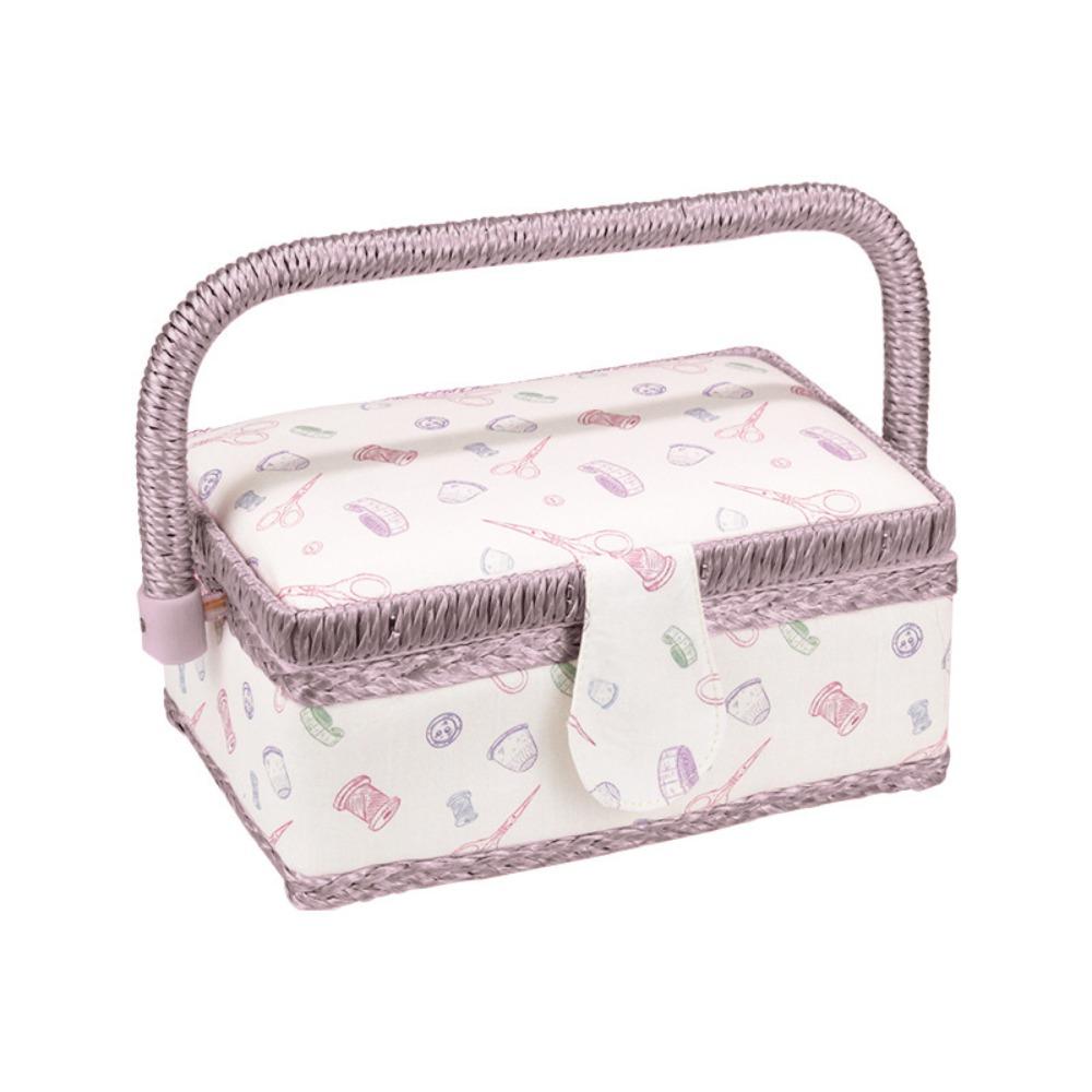 Print Design Sewing Basket Mending Storage Sewing Kit Tools Sewing Organizer Box Household Storage