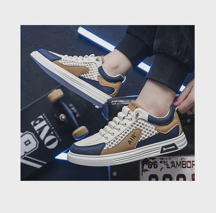 Мужские летние сетчатые кроссовки 2024 года: Дышащая, универсальная, легкая, модная спортивная повседневная обувь