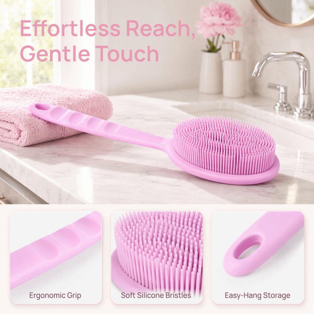 PP Silicone Body Scrubber Brush Multi-Functional Shower Cleaning Brush Bath Brush Kitchen Cleaning