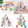 Wooden Animal Stacking Toy With Water Based Paint For Child Development And Parent Child Interaction
