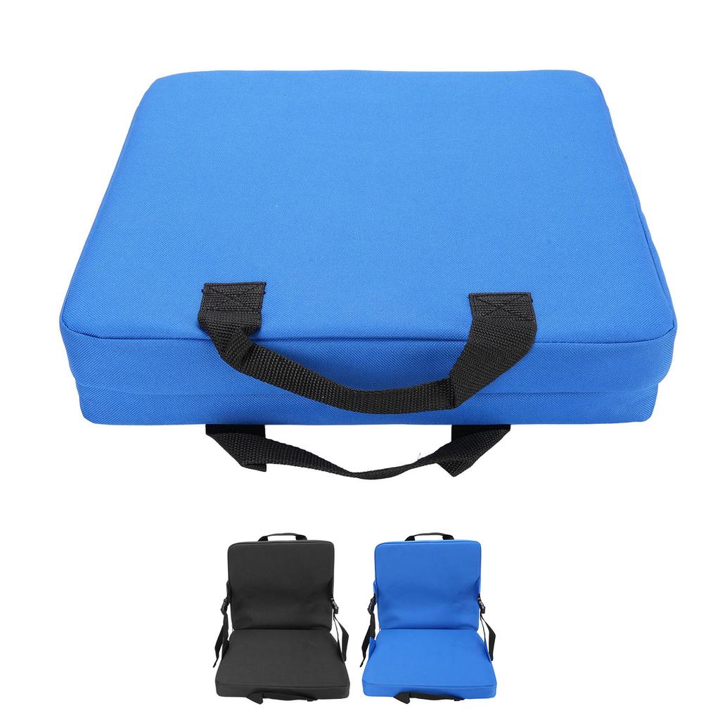 Folding Stadium Seat Cushion with Back Support Portable Handle Bleacher Cushion for Outdoor