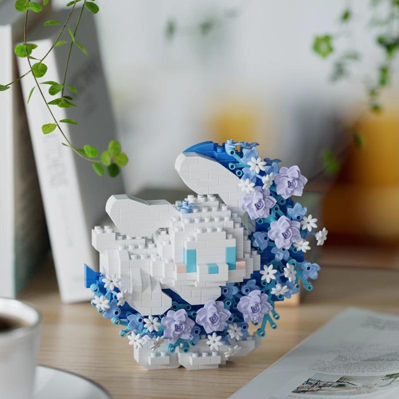 Пылезащитная крышка для строительных блоков, совместимая с LEGO: Игрушка-горшок для сборки цветка гибискуса ко Дню святого Валентина