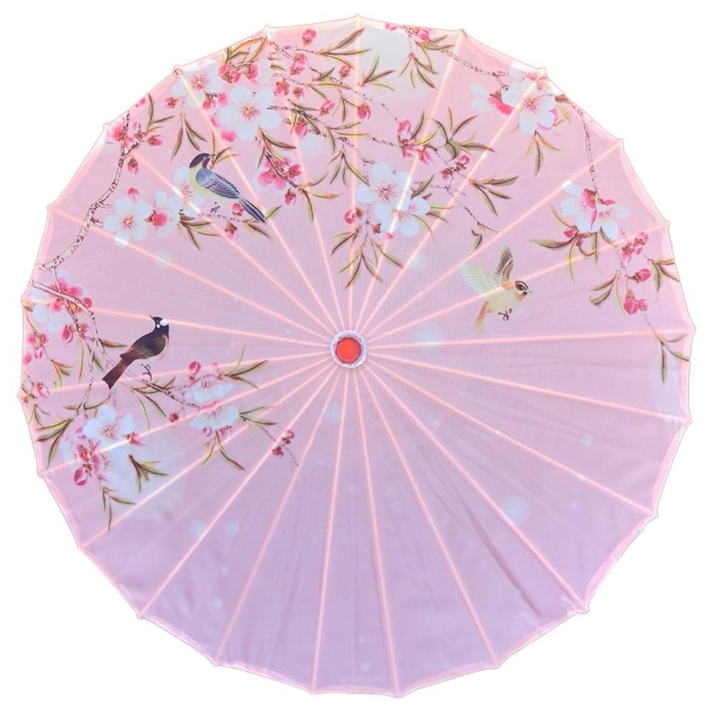 Waterproof Silk Cloth Women Umbrella Rain Proof Costume Parasol Flower Oil Paper Umbrella Party