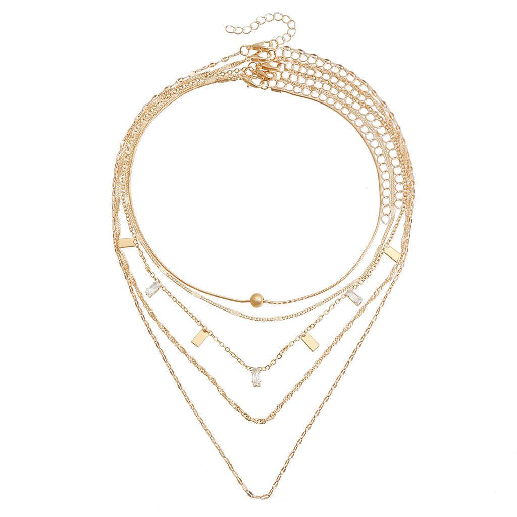 Украшено Ретро Премиум Бриллиантовым Подвеской Глаз Дьявола Крест Элемент Цепочка на Ключицу Многослойное Ожерелье Женское