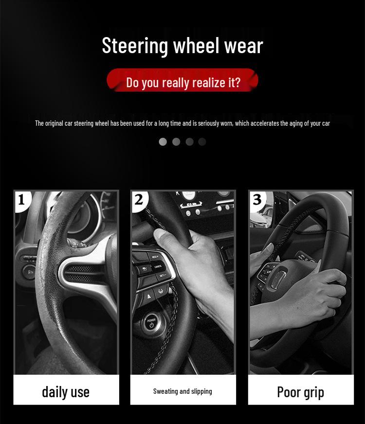 Чехол на руль Nissan X-Trail (08-23) - Флокированное углеродное волокно, универсальная посадка на все сезоны.