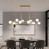 Dining Room Ceiling Chandelier Suspension Horizontal Glass Balls Chandeliers Kitchen Hanging Lamp Office Front Desk Lights