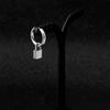 Personality Men Cool Style Korean Hop Hip Stainless Steel Ear Clip Stud Earring Padlock Earrings
