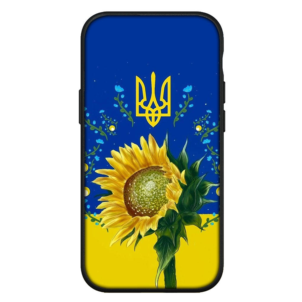 For iPhone 16 15 X XR Samsung Galaxy S24 S23 A16 A06 10Xiaomi Redmi Note 13 12 11 Pro Max 9 14 Plus Huawei OPPO Girl Ukraine Print Flag Map Phone Case