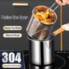 Stainless Steel Deep Fryer Pot with Basket Lid Deep Oil Fryer Pan