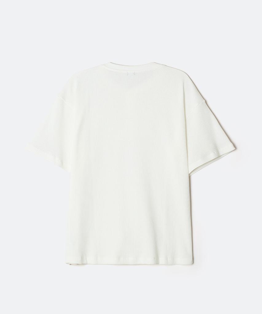 Футболка-henley с вафельной текстурой и коротким рукавом Seupao_Sprwg25C05