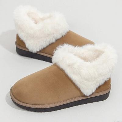 Модные Удобные Хаки Сапоги-дутики из искусственной замши Женские Модные с дизайном в виде сердечка Отделка из пушистого флиса Брендовые ботильоны Зимние Теплые Ботинки на платформе