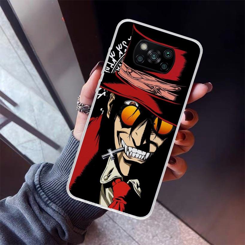 A-Alucard Hellsing Anime Phone Case For Xiaomi Poco X5 X6 X7 Pro F7 Ultra M7 Redmi 15C 15 13C 13 12C 12 10 10C 10A 9 9C 9T 9A Co