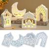 DIY Moon Castle Silicone Mold for LED Lamp Shade Making, Gypsum Casting Mold Ramadan Eid Decoration