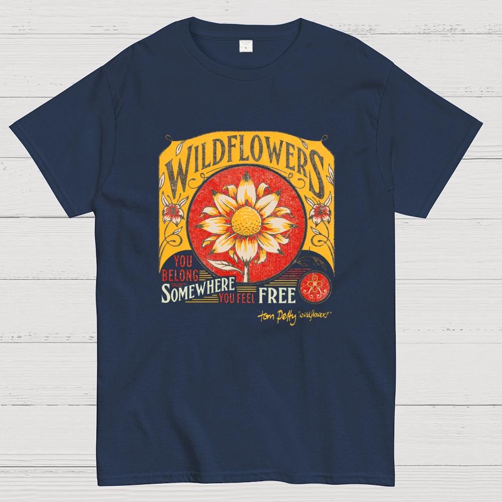 Tom Petty Wildflowers Natural Cotton Casual Cool Loose T-Shirt