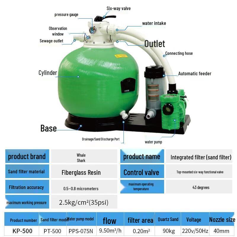 Yongjing Integrated Pool Filter Pump & Doser KP-500