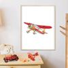 Мультяшный минималистичный постер для кемпинга, самолет, корабль, холст, живопись, принты, детская комната, детская настенная живопись, украшение Куадрос