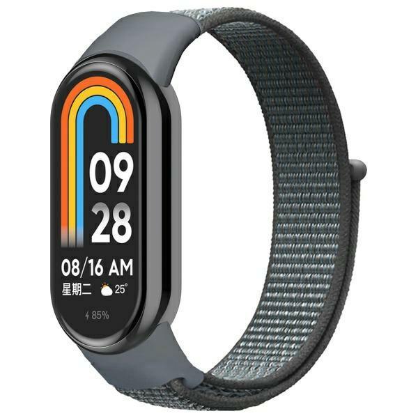 Beline pasek Mi Band 9/8 NylonLoop szary/grey