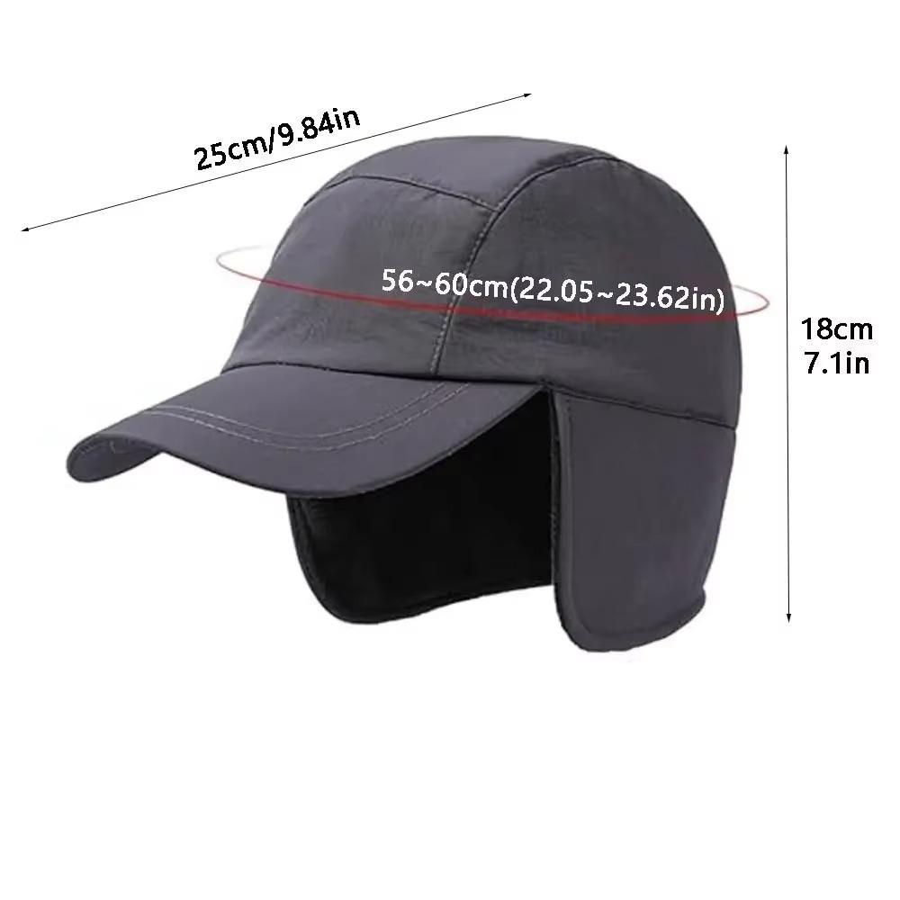 Толстая шапка-наушники, водонепроницаемая шапка для защиты ушей, повседневная мужская шапка, зима