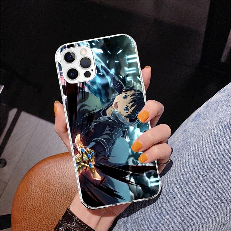 Чехол для телефона Аниме Sword Art Online Для iPhone 17 Air 16 Pro Max 16E 15 + 14 Plus 11 12 13 Mini 7 8 SE Подарок Печатная Крышка Fundas 17