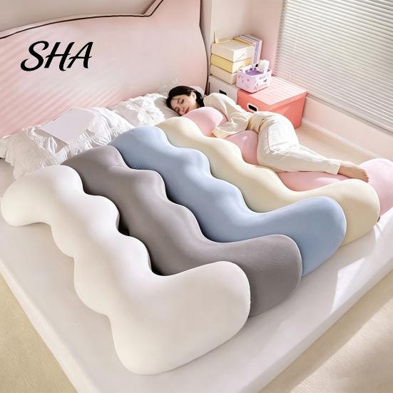 L Shaped Pregnancy Pillow Cooling Body for Adults & Side Sleepers, Breathable L-Shaped Long Hugging Pillow, Full Leg Support Cushion with Removable