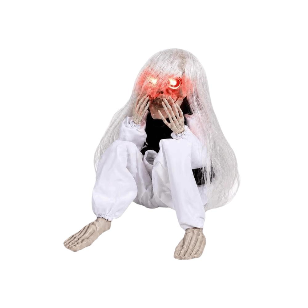 Glowing Eyes Crying Skeleton Vibrating Motion Sound Activated Prop Ghost Prop Home Decor