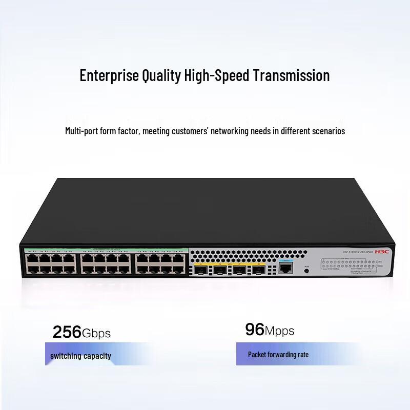 H3C S1850V2-28X-HPWR 24-портовый гигабитный управляемый коммутатор PoE