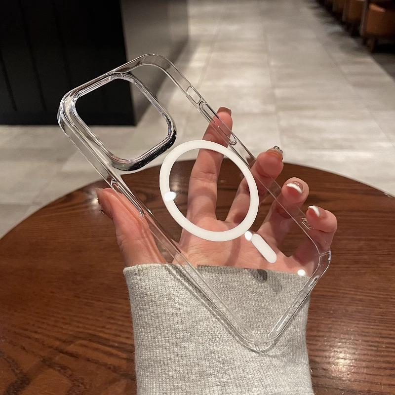 Подходит для Apple 16 Чехол для мобильного телефона Магнитный 14promax Акриловый 15 Прозрачный 13 Без пожелтения Iphone12