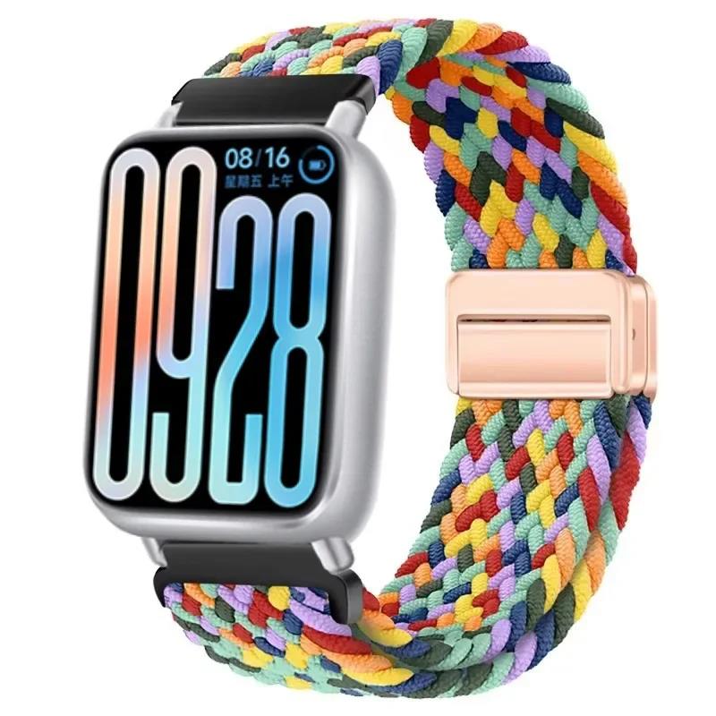 Nylon Braided Strap for Xiaomi Band 8/9 Pro Magnetic Buckle Breathable Comfortable Replaceable Band for Redmi Watch 6/5/4 Correa 3