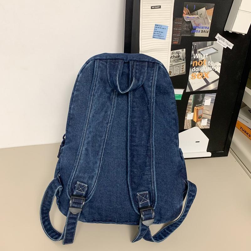 Джинсовая сумка для школьников, мужской рюкзак большой емкости, женский дорожный рюкзак