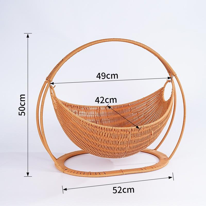 Cradle Style Fruit Basket PP Woven Snack Tray Home Kitchen Candy Tea Time