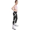 Girls Crop Top U Neck Cross Straps Keyhole Back Sleeveless Color Block Leggings Yoga Sports Set