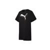 Puma Rebel Color Block Logo Print Loose Breathable Sports Casual Short Sleeve Dress Women Dress Black 845616-56