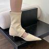 2024 Autumn Fashion New Sexy Banquet Wear Comfortable All-inclusive Solid Color Pointed Sandals Low Heels Women Boots