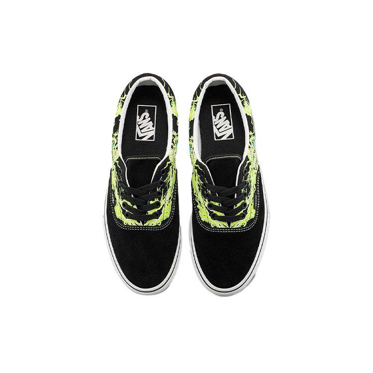 Vans Era Принт Черепа Повседневные Низкие Кеды для Скейтбординга Унисекс кроссовки Черный Синий Желтый VN0A5KX590O