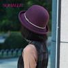 Winter Elegant Banquet Fedora Hat Wool Felt Fedoras Women's Autumn Cloche Hats Wool Bucket Caps