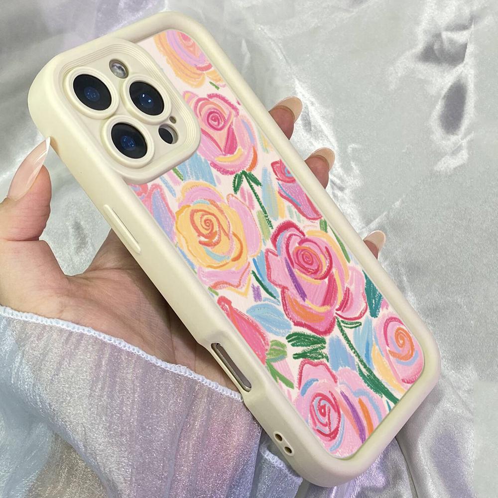 Мягкий чехол JT465 Rose Black And White для iPhone 17 16 15 14 13 Pro Max, Samsung S26 S25 Ultra A17 A07 A56 A16, Xiaomi 15T, Redmi 15c 14C.
