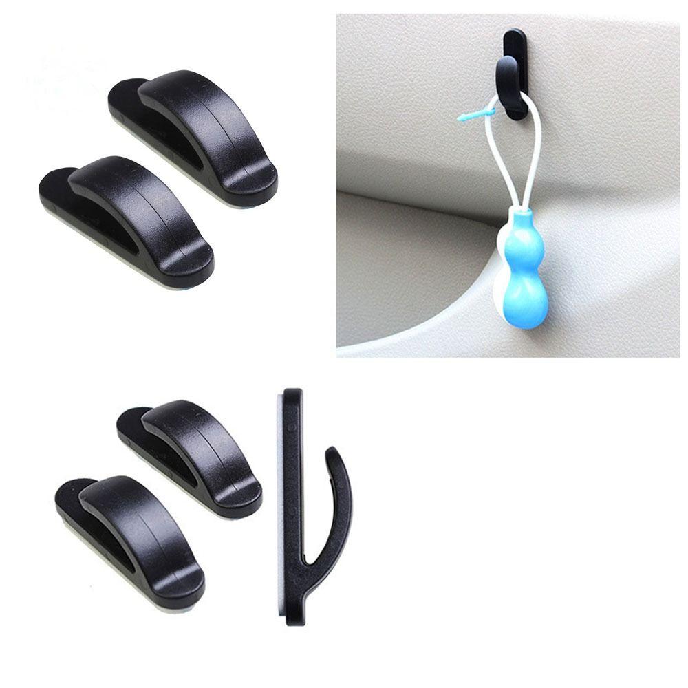 4 шт. ABS автомобильные самоклеящиеся крючки черные домашние держатели крючки универсальный автомобильный подголовник крючок автомобиль